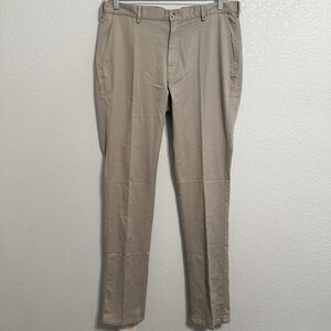 PETER MILLAR Pants Mens Size 36x37 Crown Pilot Flat Front Gray Golf Trouser